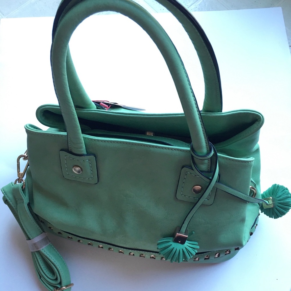 Vegan leather Green purse
